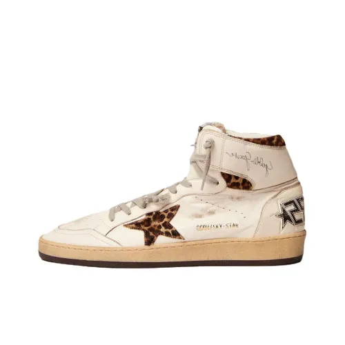 Golden Goose Лазурь Звезда High Топ Кроссовки для скейтбординга Мужской Белый Состаривание Позиционирование стиля