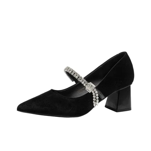 GUDIANFENGDU Mary Jane с грубым каблуком 6,5 см женские