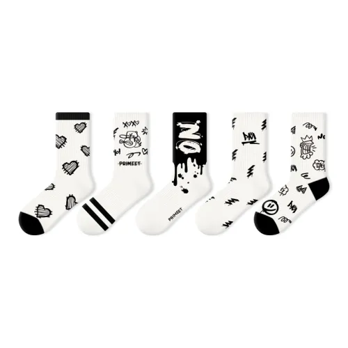 PRIMEET Носки Crew Унисекс упаковка из 5 пар