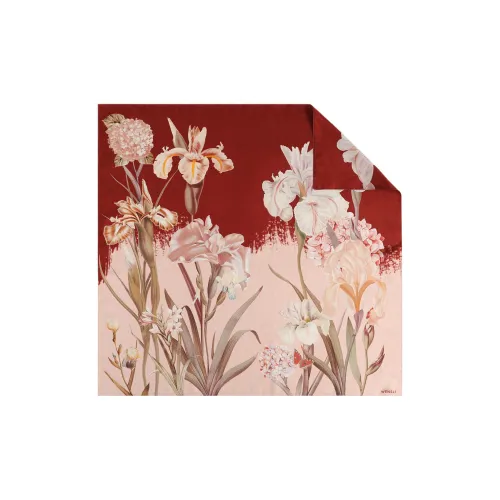 WENSLI 100% шелк тутового шелкопряда Шарф с принтом Большой платок Iris Collection Женские