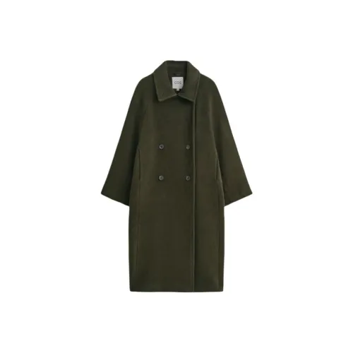 COS Темно-зеленое женское пальто