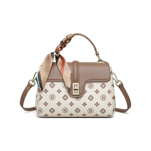 VINEY Сумка через плечо из синтетической кожи женская бежевый хаки карамель