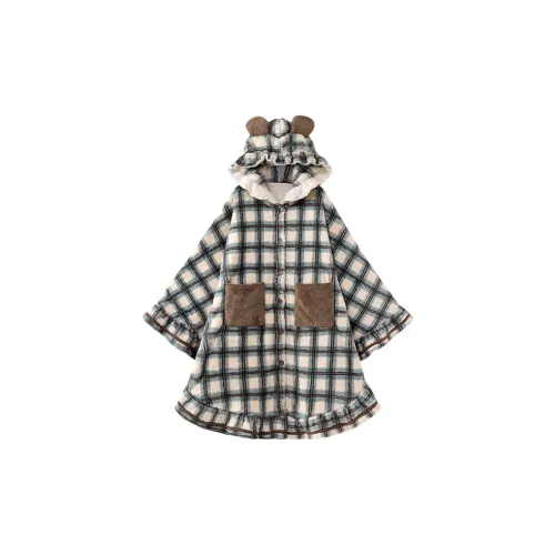 NATTY 66 563W Коралловый флис [Ограниченный запас] Халат для сна Женские Банные халаты