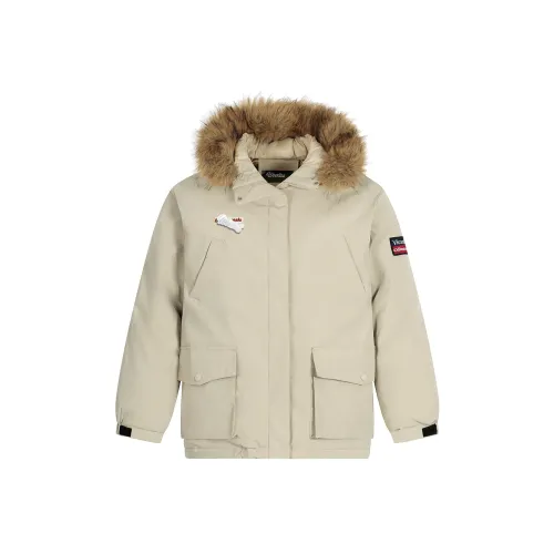 WOVLAS Серый Бежевый Черный Золото Подкладка Меховой Воротник Съемный Унисекс Пуховики