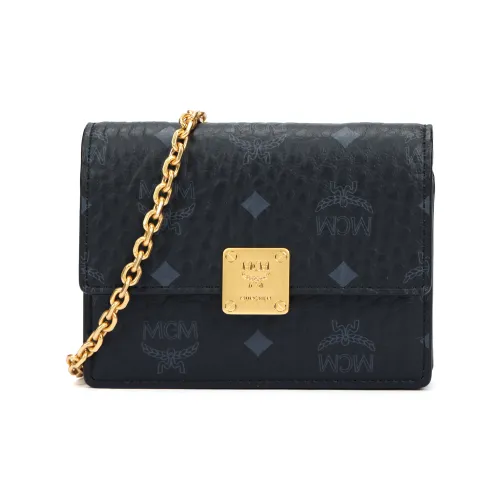 MCM Холст и Кожа Кошелек Сумка через плечо Мини Женский Черный