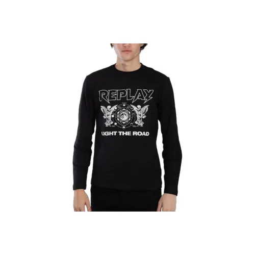 REPLAY Мужские черные футболки