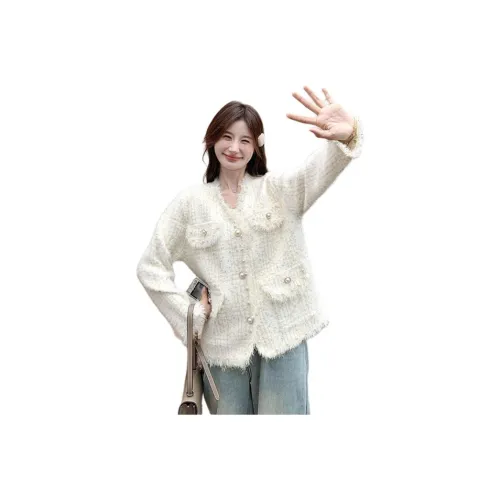 PZHK Экрю Женское Короткое Пальто