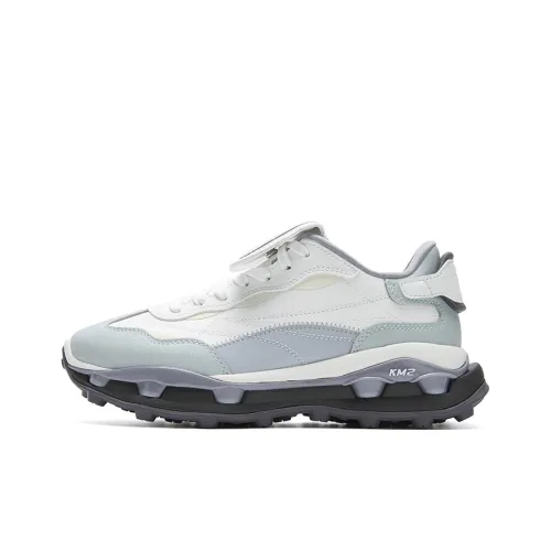 FILA KM2 Амортизация устойчивость к истиранию легкий низкий верх повседневная обувь женский белый синий