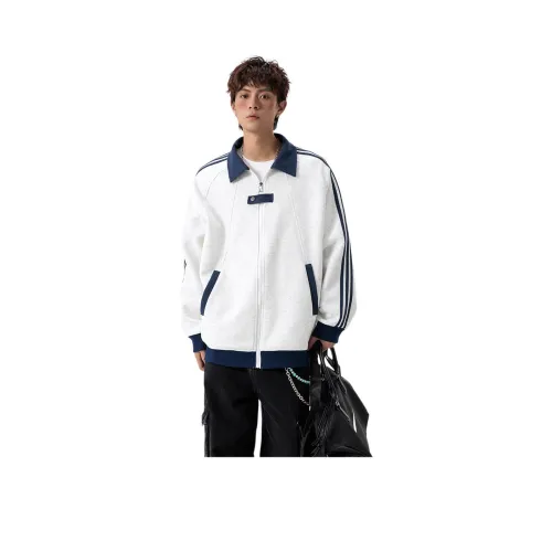 TUOFEI Белый Серый Флисовые Утепленные Унисекс Куртки