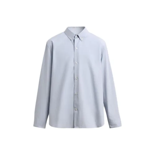 ZARA Небесно-голубой Мужские Рубашки