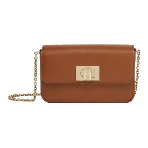 Furla 1927 Collection Кожа Сумка через плечо Сумка на плечо Мини Женская Коричневая