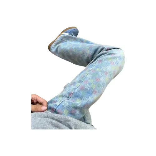 CHONGXIAOLV Синий Унисекс Джинсы