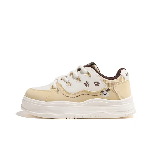 HUANQIU Высота Увеличивающие Дышащие Противоскользящие Низкие Кроссовки для Скейтбординга Женские Лимон