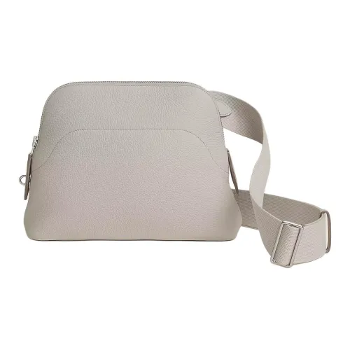 HERMES Bolide Коровья кожа Togo Курьерская сумка Сумка через плечо Мужская 8L Бетон Бетонно-серый