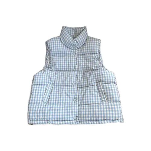 ONE PASS STUDIO Женские жилеты в синей клетке