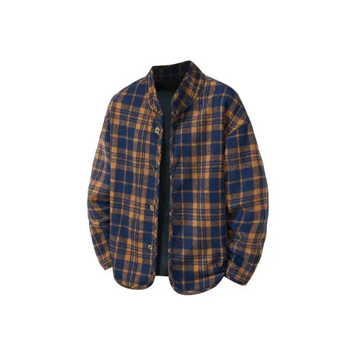 Xiyue Синяя Клетка Мужская Куртка