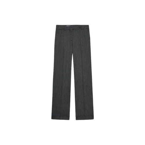 ZARA Темно-серые женские повседневные штаны