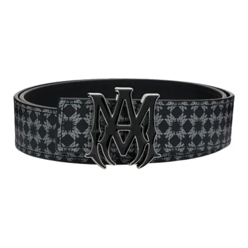 AMIRI Холст Покрытие Холст Ремень Мужской Черный 4CM