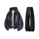 Темно-синий синий топ + черные штаны