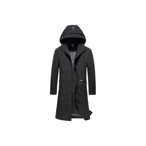 SENJIALUO Черный Мужской Тренч