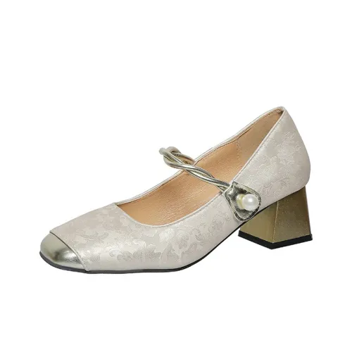 Rutai Грубый каблук Мэри Джейн туфли 5,5 см Женские