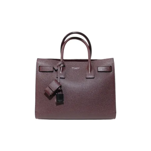 SAINT LAURENT SAC DE JOUR Телячья кожа Сумка Женская Бордовый