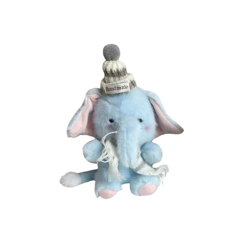 X3COMMUNE Очаровательный Милый Синий Chubby Слон Плюшевый Брелок 14 см Высота