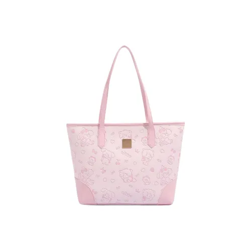 NOMK ПУ (полиуретан) Тоут Сумка Сумка через плечо Стандартная Женская Розовая