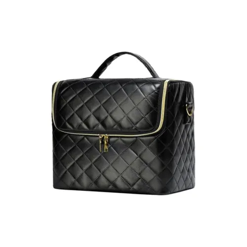 RULINSHI Хранение мешок в клетку с большой емкостью набор с щеткой и портативные сумки для косметики и туалетных принадлежностей