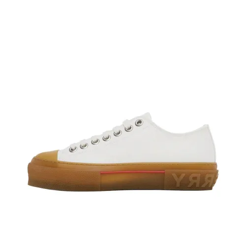 Burberry Низкий Топ Стильный Скейтбординг Мужской Белый