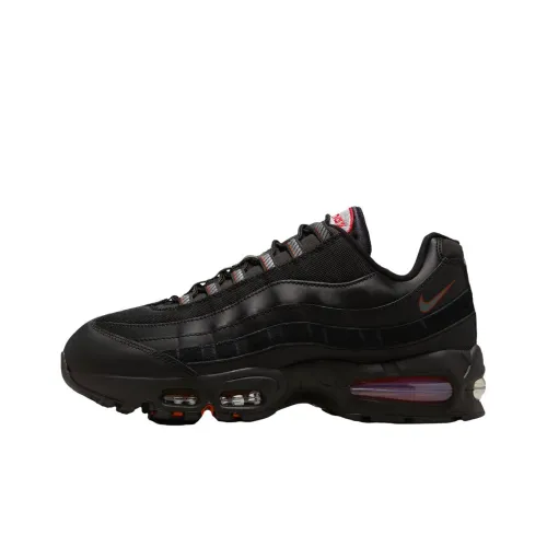 Nike Air Max 95 Поддержка Беговые кроссовки Унисекс Черный Красный