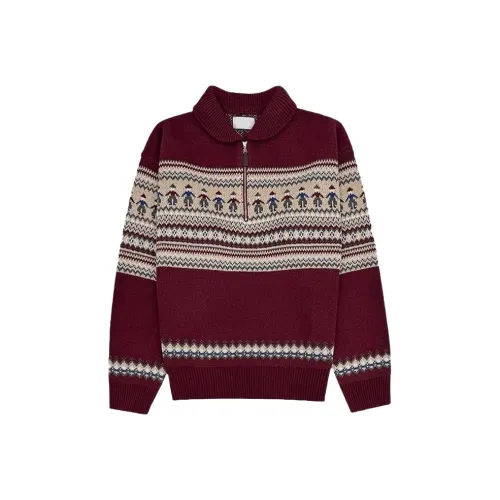 JIARONG Темно-красный Унисекс Трикотаж