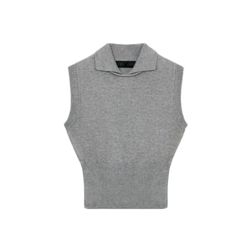 ZARA Светло-серые Женские Майки