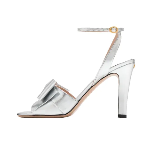 Valentino Garavani BOWOW One Ремень Сандалии 9,5 см Женские Серебряные