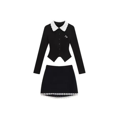 HUINIAN Топ+Юбка Женские Комплекты с Юбкой