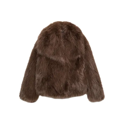 ZARA ZW Series Бархат Feel Пальто Женское