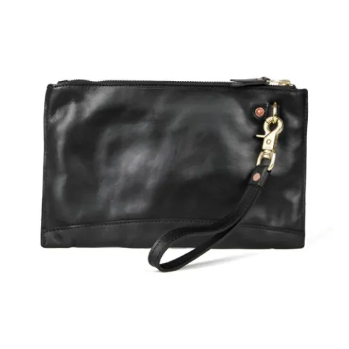 DOSRFINI Клатч из лощеной коровьей кожи стандартный унисекс черный