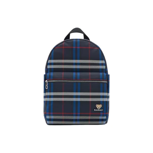 Burberry Рюкзак В Клетку Текстильная Ручка Регулируемые Наплечные Ремни Застежка-молния