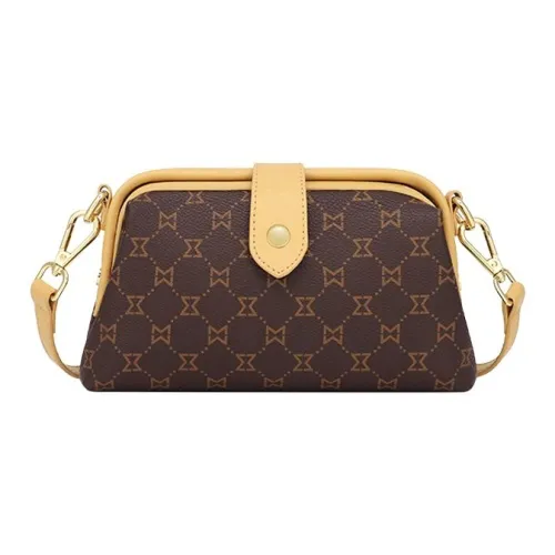 MashaLanti Сумка через плечо из ПВХ и синтетической кожи женская сумка на плечо темно-коричневая и абрикосовая