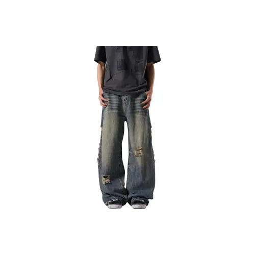 PEA Синий Унисекс Джинсы