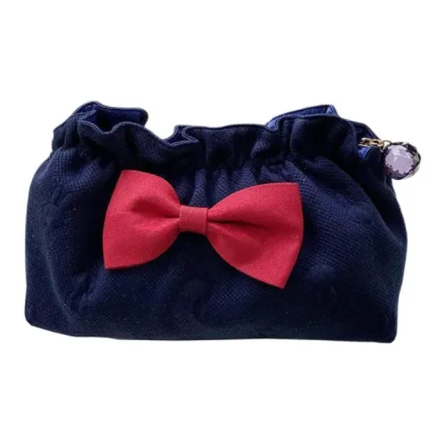 RULINSHI Бант Сумка с Плиссами Большая Емкость Хорошо Выглядящая Портативная Сумка для Хранения Косметички Сумка для Туалетных Принадлежностей