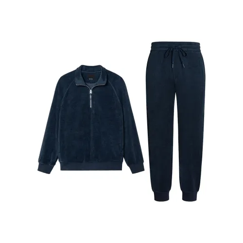 SKARO Темно-синий Синий SKJ181A Мужской Спортивный костюм с толстовкой