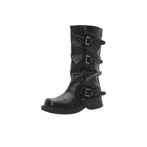 Zubumei Женские высокие сапоги на каблуке 7 см