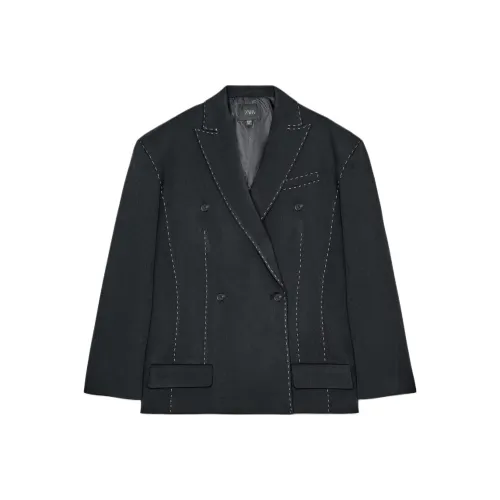 ZARA Глубокий морской синий Женские Деловые костюмы