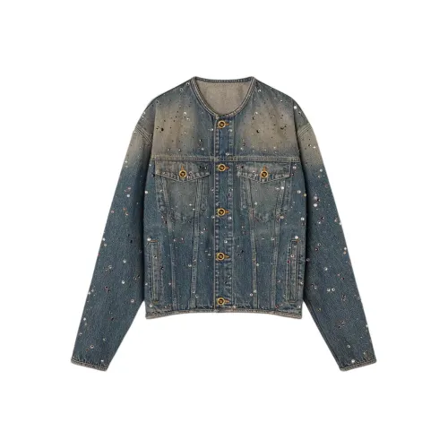 VERSACE Синий Мужской Джинсовые Куртки