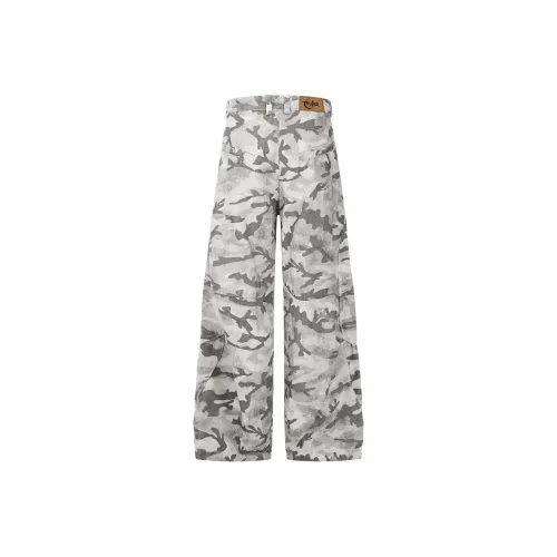 THE AIER Серый камуфляж Унисекс Джинсы