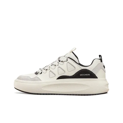 Skechers BOLEO Устойчивая к истиранию визуально увеличивающая высоту низкая повседневная обувь для скейтбординга Men's Natural Черный