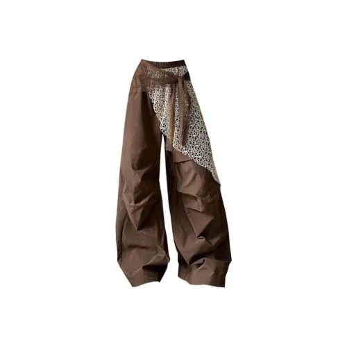 POWXV Кофе Женские Повседневные Брюки