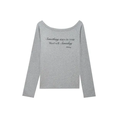 SUSANSAN Серый Женские T-рубашки