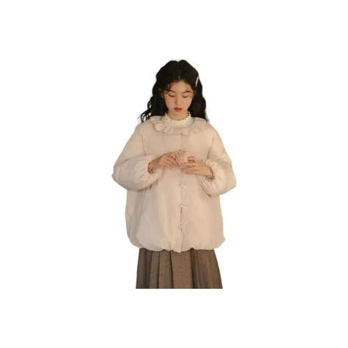 BONAS Светло-розовый Женский пуховик